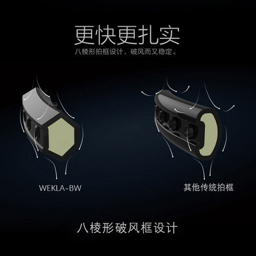 维克拉 台湾小黑拍 全碳素羽毛球拍单拍4u5u破风框30磅超轻训练拍 - 图1