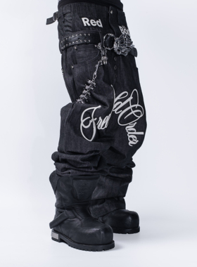 FVVO Skeleton Hand & Spikes Leather Belt  手骨铆钉牛皮腰带