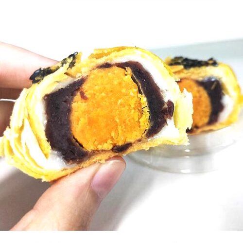 品蔗海鸭蛋雪媚娘蛋黄酥一箱10枚红豆特产糕点零食点心早餐蛋黄酥 - 图3