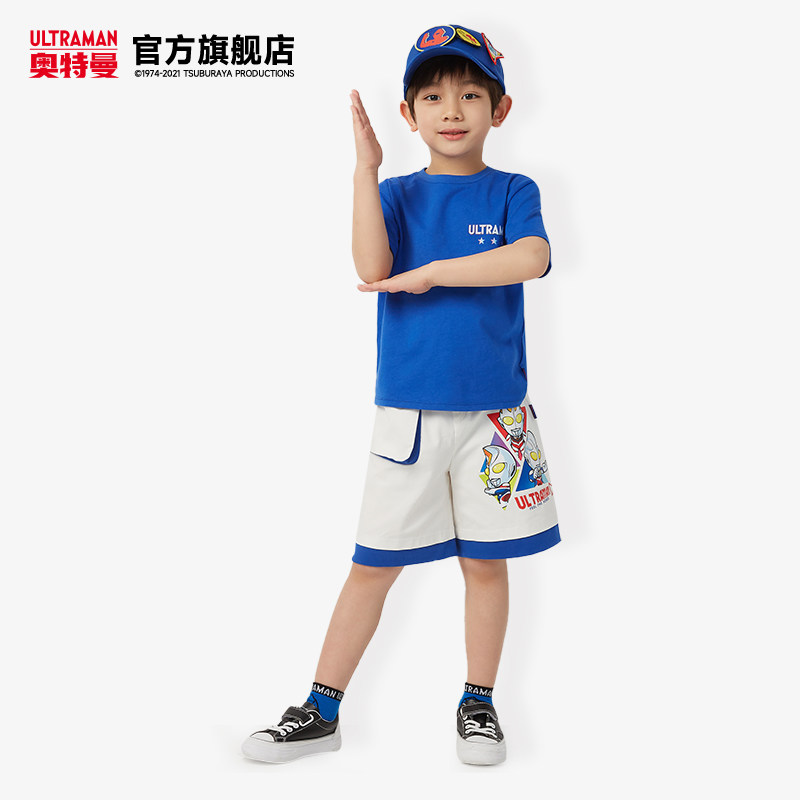 奥特曼童装男童五分22夏新款休闲裤 奥特曼玩具裤子