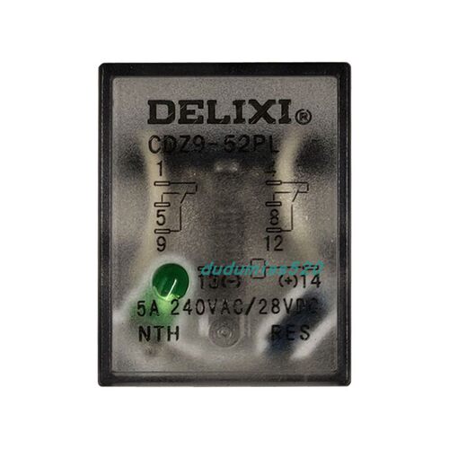 德力西220V小型中间继电器CDZ9L-52P 53P 54P 带灯CDZ9-62P JQX - 图3