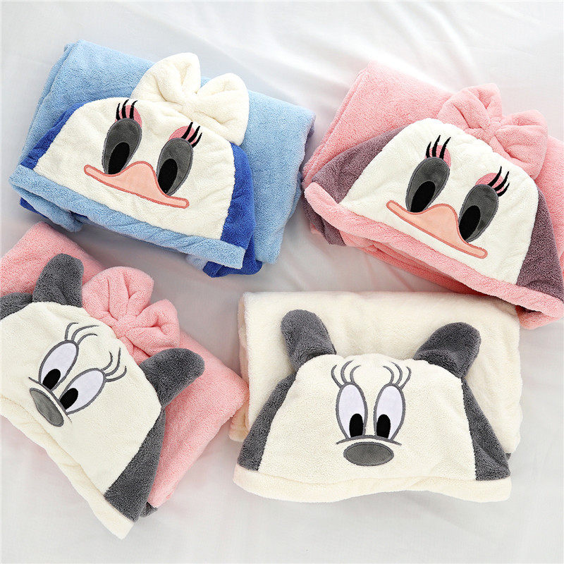 儿童洗澡连帽浴巾男女宝宝卡通大童比纯棉吸水可穿浴袍毛巾被斗篷,淘宝优惠券,粉丝福利购,淘宝优惠卷