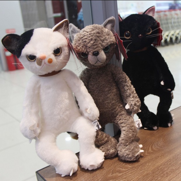 猫咪公仔毛绒玩具韩国正版小黑猫咪可爱仿真欠揍猫公仔玩偶送生日 - 图2