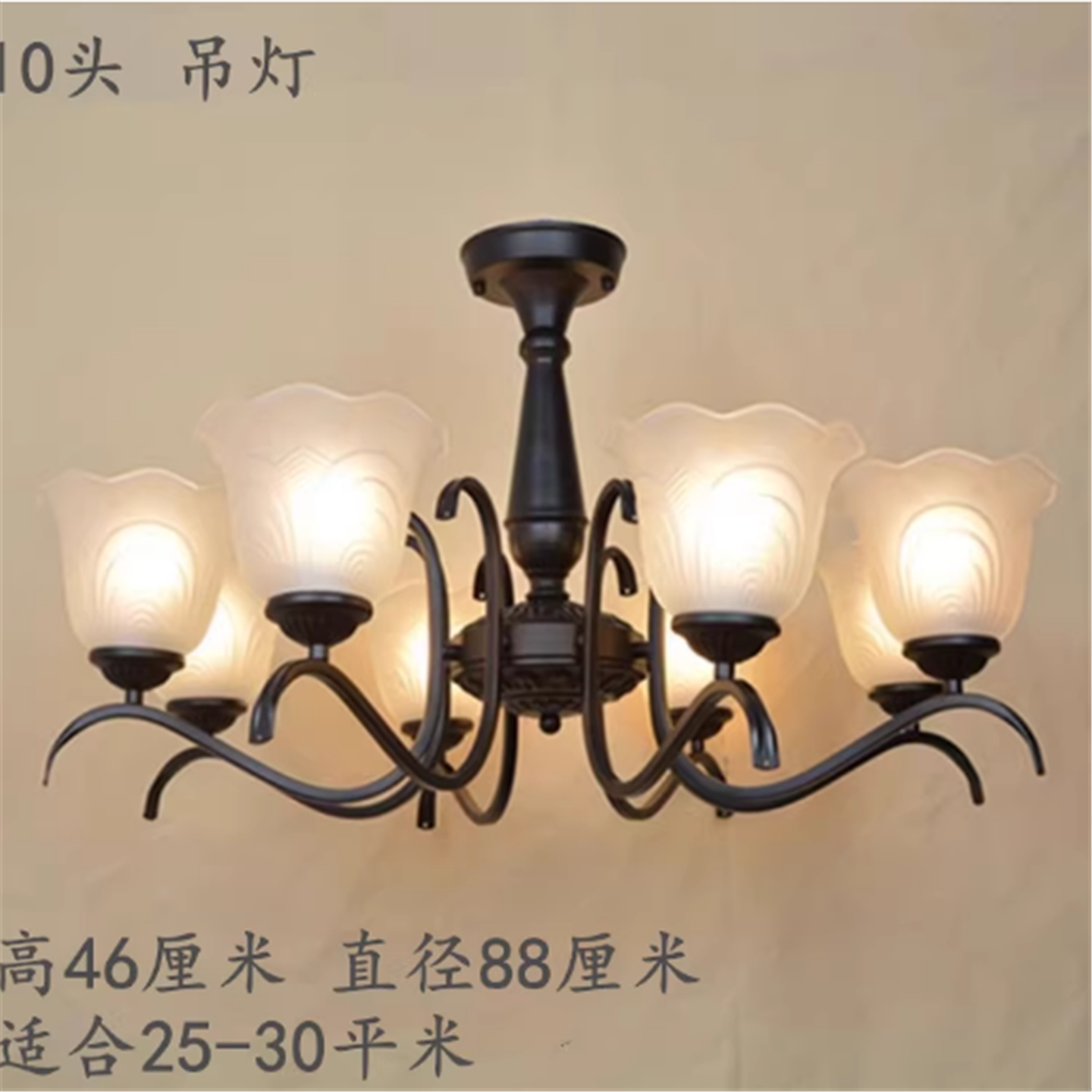 欧式铁艺返古简约客厅卧室餐厅书房田园乡村美式吊灯灯具灯饰新款,淘宝优惠券,粉丝福利购,淘宝优惠卷