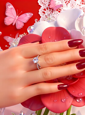 情侣戒婚礼求婚仿真超大活口对戒