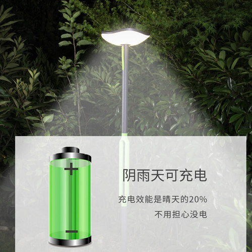 户外太阳能蓝牙杆灯烧烤灯草坪聚会美式活动灯防水露营室外庭院灯 - 图3