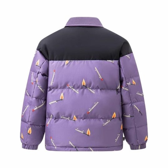 李宁男子滑板系列翻领夹克式运动羽绒服宽松保暖高蓬中厚AYMT173