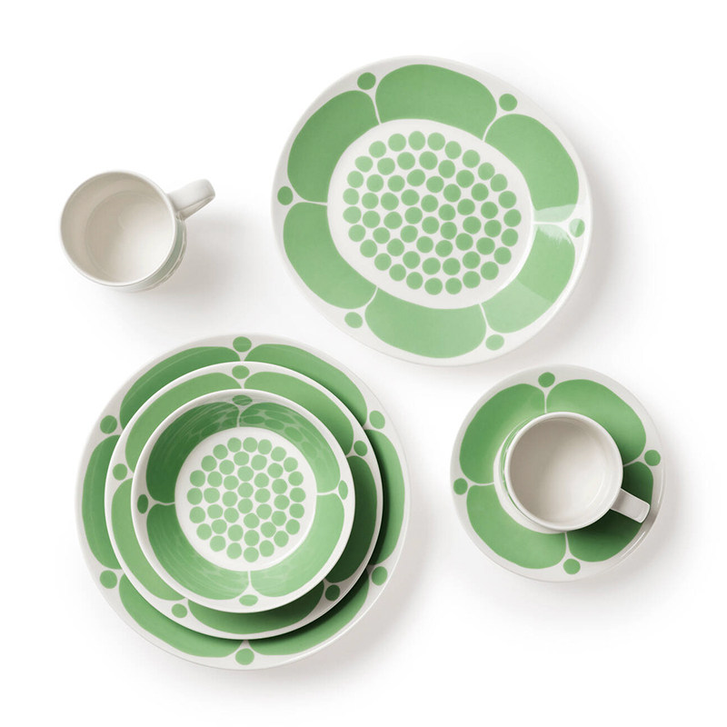 芬兰进口Arabia绿色星期天陶瓷咖啡马克杯盘子碗杯子碟餐具套装盘,淘宝优惠券,粉丝福利购,淘宝优惠卷