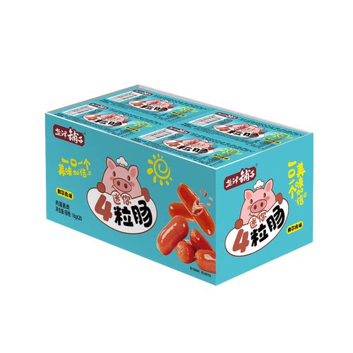 盐津铺子迷你4粒肠四粒肠肉枣火腿肠香辣奥尔良风味休闲小零食 - 图3