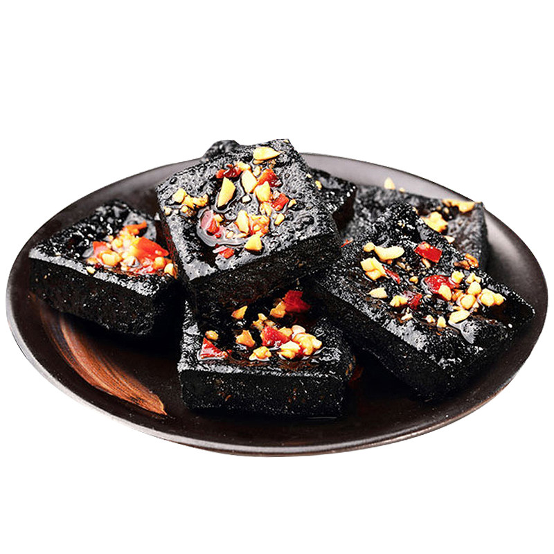 黑色诱惑长沙臭豆腐油炸经典臭豆干 冠蓝食品臭豆腐