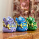 The laughing lion moves, wealth comes with its claws, the lucky mascot lion small ornaments office desktop car decoration