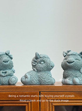 「马上走运 事事顺利」生肖马吉祥物中式桌面工位摆件新年礼物