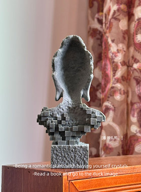 「无言无语 思而不语」沉默佛中式创意装饰微观造景桌面摆件礼物