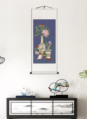 清朗世宁平安富贵图宣纸微喷复古花Q卉挂画客厅玄关背景墙装饰画