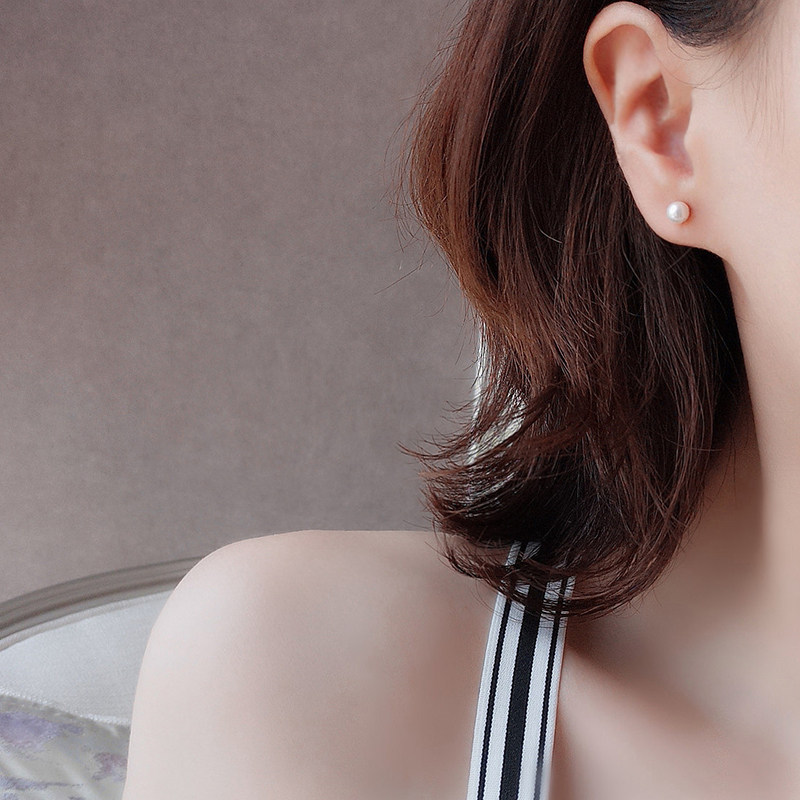 纯银人造珍珠耳钉女时尚迷你耳环2026年新款爆小巧养耳洞款复古风,淘宝优惠券,粉丝福利购,淘宝优惠卷