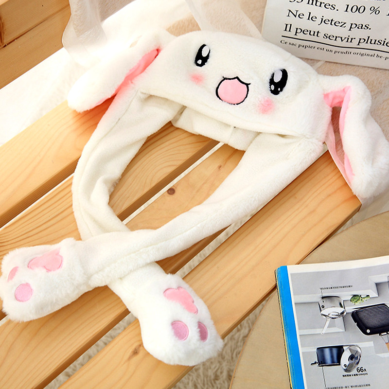 抖音同款兔子帽保暖一捏耳朵会动的帽子儿童毛绒玩具发箍可爱兔子,淘宝优惠券,粉丝福利购,淘宝优惠卷