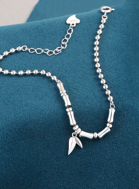 s925纯银高级感中国风竹节手链女