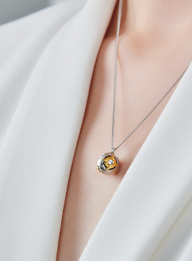 银项链镀金金女星座简约原创设计