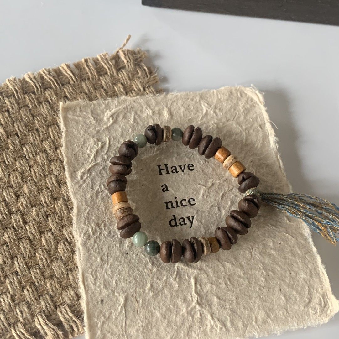 新中式手工天然（真）咖啡豆天然石百香籽檀木椰片拼接咖啡豆手串,淘宝优惠券,粉丝福利购,淘宝优惠卷