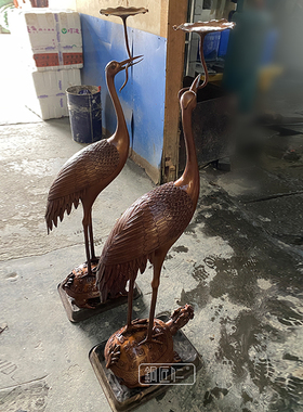 摆件纯铜龟鹤延年创意祝寿礼品