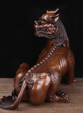 铜匠仁紫铜无底谛听摆件铜貔貅地藏王坐骑瑞兽铜工艺品玄关装饰