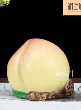 纯铜生日礼品客厅寿桃送老人长