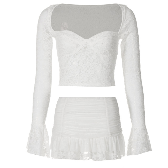 ຊຸດ lace splicing sexy ແບບເອີຣົບແລະອາເມລິກາ
