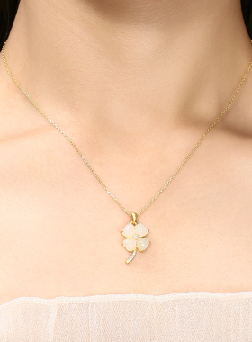 小众轻奢设计ins碧玉古法项链