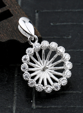 diy人造珍珠蜜蜡琥珀吊坠空托