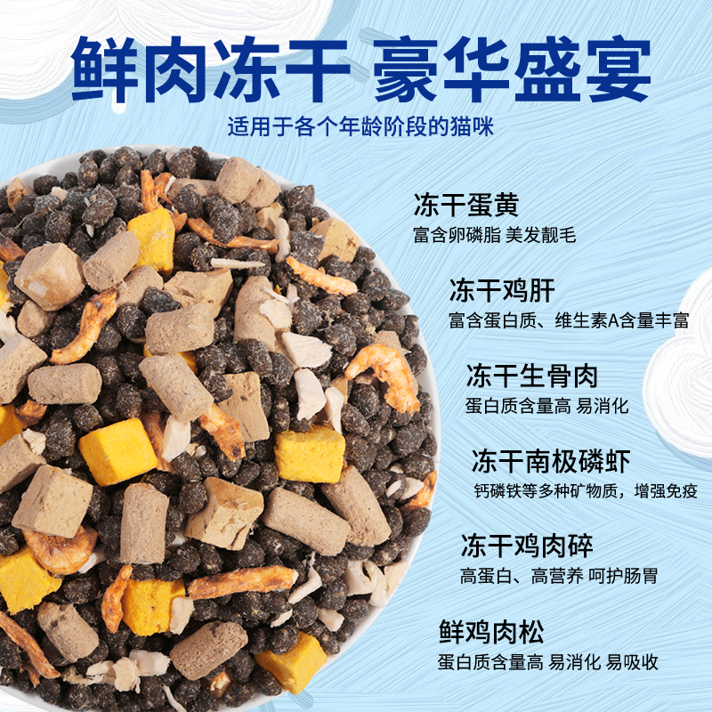 皇仕鲜力觉醒鸽肉冻干猫粮幼猫成猫增肥发腮全阶段营养猫咪主粮 - 图1