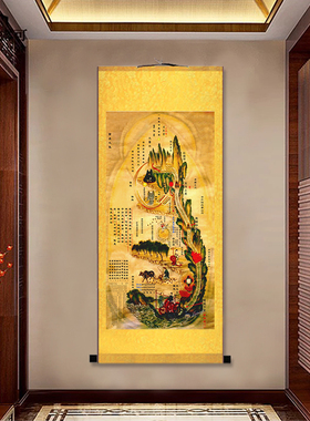 内经图修装饰画海报卷轴
