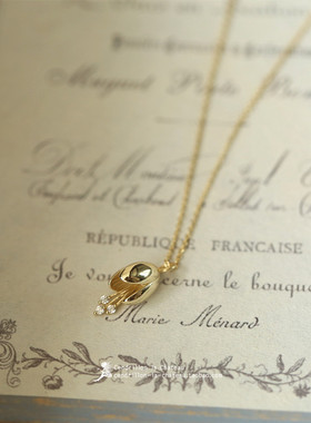 甜美花朵轻奢风简约吊坠项链