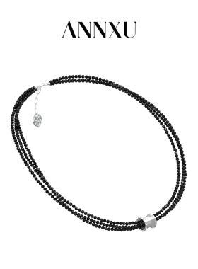 ANNXU如鱼得水系列黑石短项链原创设计项链锁骨链