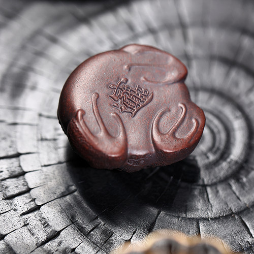 创意陶瓷茶道全手工莲蓬大红蟾蜍茶玩个性把玩富甲一方家用摆设 - 图0