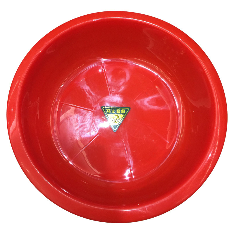 加厚大红盆塑料盆圆形大洗衣盆 家用圆盆特大号成人洗澡盆洗脚盆