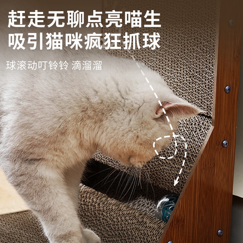 猫抓板L型立式耐磨不掉屑立体耐抓大号瓦楞纸猫爪板猫咪玩具用品 - 图2