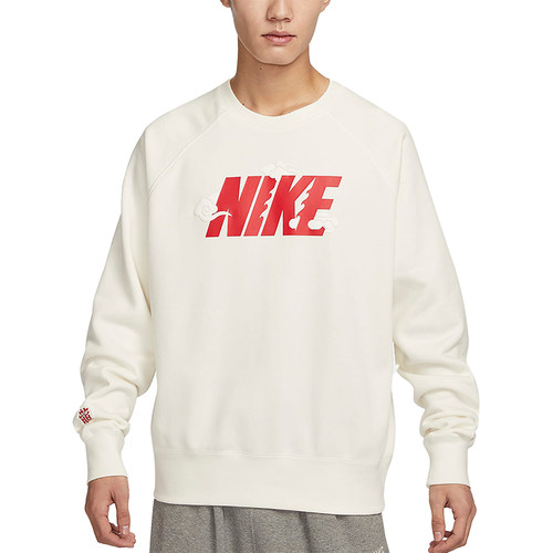 Nike/耐克正品新年款男士加绒圆领运动套头卫衣FZ6374-113 - 图3