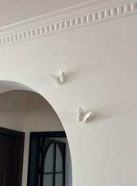 【新家的100个快递】石膏立体蝴蝶浮雕客厅拱门墙面装饰法式雕花