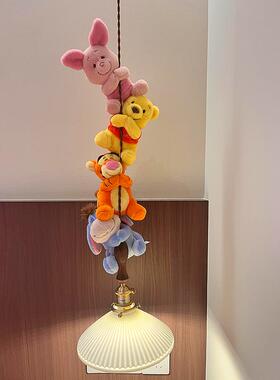 吊灯装饰玩偶迪士尼维尼熊跳跳虎系列毛绒公仔客厅卧室装饰挂件