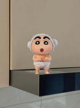 【洗澡搭子】光溜溜蜡笔小新摆件桌面装饰品可爱卡通创意手办搞怪