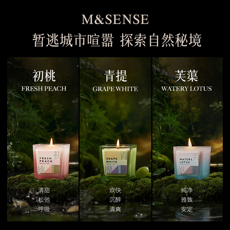 MSENSE蔓莎秘境香薰蜡烛礼盒摆件520送女生伴手礼物家居香氛蜡烛-图1