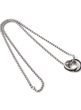 潮牌环扣项链Guuka情侣