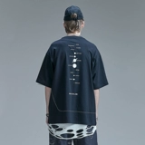 Хлопковая спортивная черная футболка с коротким рукавом в стиле хип-хоп, подходит для подростков, свободный крой