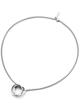 GUUKA双环相扣不锈钢项链