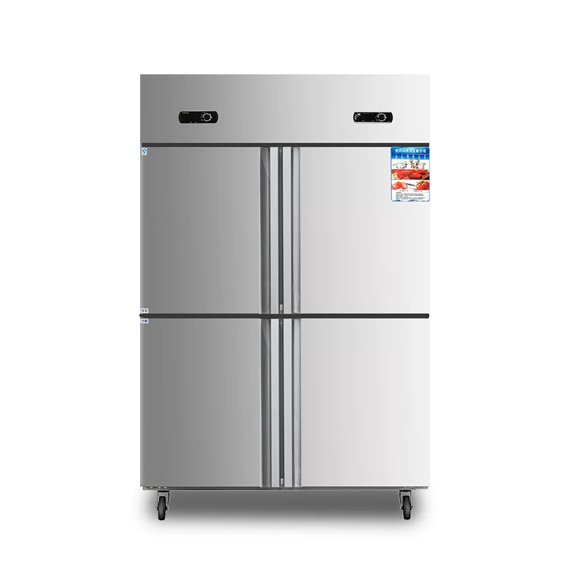 West Lianmes Commercial Four Six Gate Double Win -Win -stainless Steel Kitchen Refrigerator Cooked Brokers Refrigerated Frozen Fresh Style