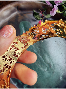 法式文艺复兴镂空蕾丝手镯戒指