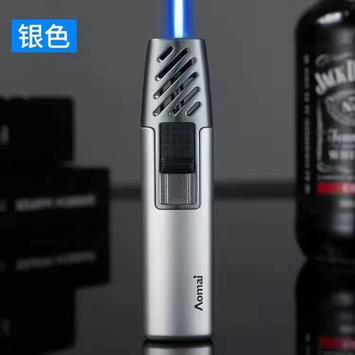 百诚打火机充气笔式小喷火枪高温直冲蓝火小巧便携防风点火器奥麦 - 图1