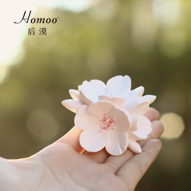 Homoo韩国浪漫花汽车风口香薰ins风扩香石车载装饰结婚纪念日礼物