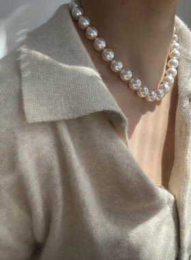 纯银法式打结女大颗粒气质复古