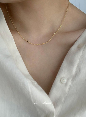 通体纯银时尚细搭配个性唯美项链